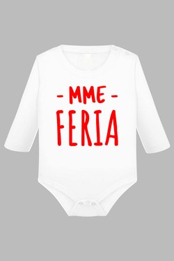 mme feria - Body Manche longue bébé-BLANC