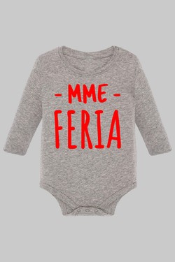 mme feria - Body Manche longue bébé-BLANC