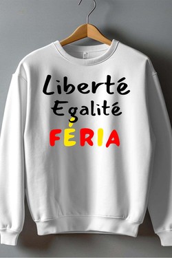 liberte egality feria - Sweat Col Rond Homme-GRIS