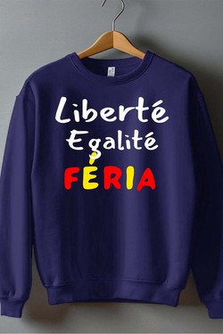 liberte egality feria - Sweat Col Rond Homme-GRIS