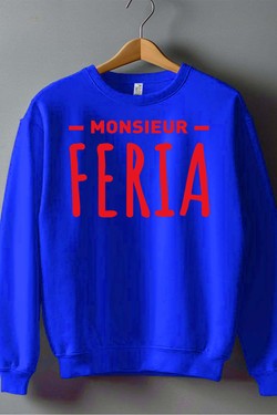 monsieur feria - Sweat Col Rond Homme-MARINE