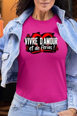 vive amour ferias - Tshirt Femme - FC-TURQUOISE