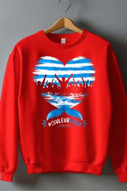 couleur  feria - Sweat Col Rond Homme-BLEU ROI