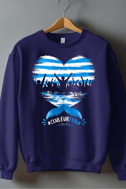 couleur  feria - Sweat Col Rond Homme-BLEU ROI