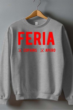 feria x apero - Sweat Col Rond Homme-GRIS