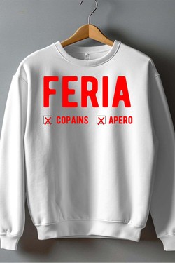 feria x apero - Sweat Col Rond Homme-GRIS