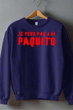 jai paquito - Sweat Col Rond Homme-MARINE