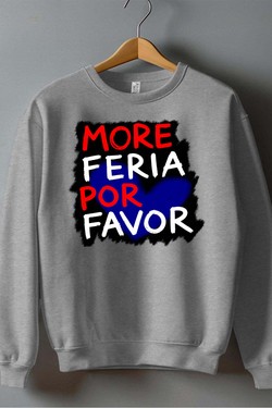 more feria por favor - Sweat Col Rond Homme-ROUGE