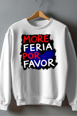 more feria por favor - Sweat Col Rond Homme-ROUGE
