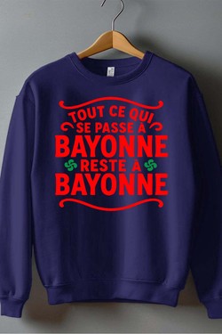 passe a bayonne - Sweat Col Rond Homme-BLEU ROI