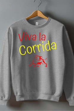 viva la corrida - Sweat Col Rond Homme-BLANC
