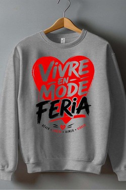 VIVRE mode feria - Sweat Col Rond Homme-BLEU ROI