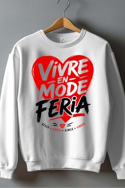 VIVRE mode feria - Sweat Col Rond Homme-BLEU ROI