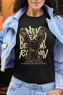 NEVER BE MY R - Tshirt Femme-MARINE