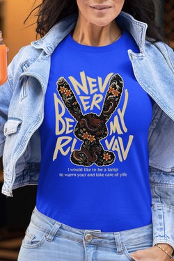 NEVER BE MY R - Tshirt Femme-MARINE