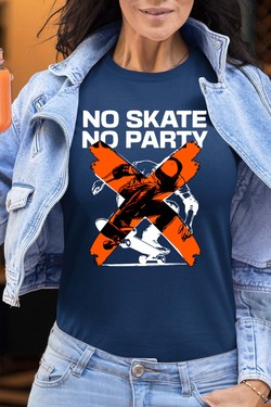 no skate no party - Tshirt Femme-NOIR