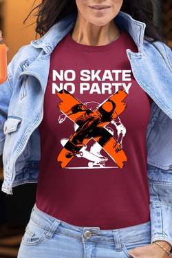 no skate no party - Tshirt Femme-NOIR