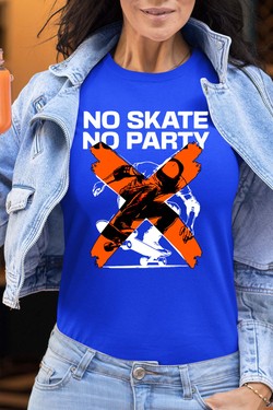 no skate no party - Tshirt Femme-NOIR