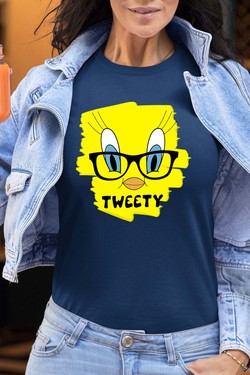 teety FACE k - Tshirt Femme-MARINE