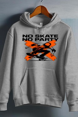 no skate no party - Sweat capuche Homme-BLANC
