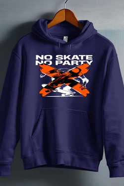 no skate no party - Sweat capuche Homme-BLANC