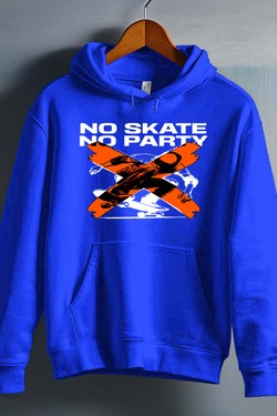 no skate no party - Sweat capuche Homme-BLANC