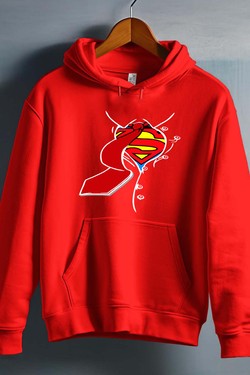 superman EV - Sweat capuche Homme-ROUGE