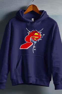 superman EV - Sweat capuche Homme-ROUGE