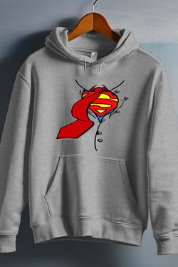superman EV - Sweat capuche Homme-ROUGE