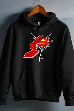 superman EV - Sweat capuche Homme-ROUGE