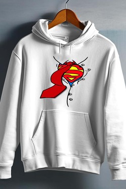 superman EV - Sweat capuche Homme-ROUGE