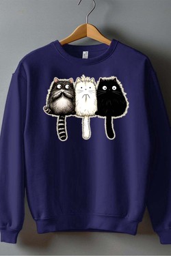 CAT GWB - Sweat Col Rond Homme-BLEU ROI