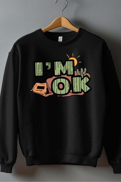 desert im ok - Sweat Col Rond Homme-MARINE