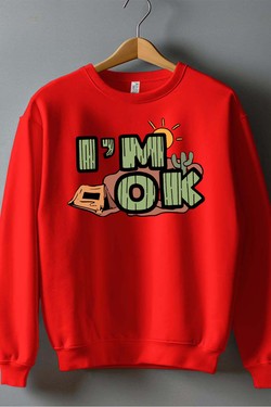 desert im ok - Sweat Col Rond Homme-MARINE