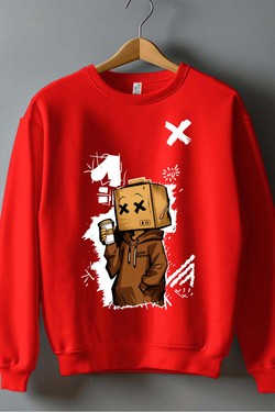 FOLDED BOY - Sweat Col Rond Homme-BLANC
