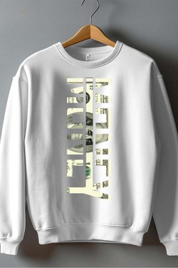 money 100 usd - Sweat Col Rond Homme-ROUGE
