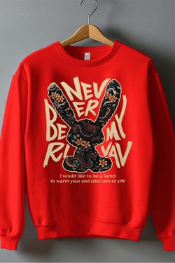 NEVER BE MY R - Sweat Col Rond Homme-BLANC
