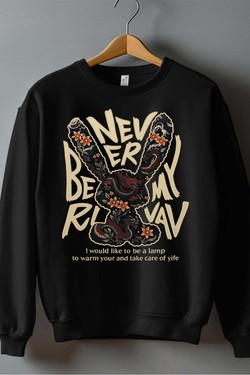 NEVER BE MY R - Sweat Col Rond Homme-BLANC