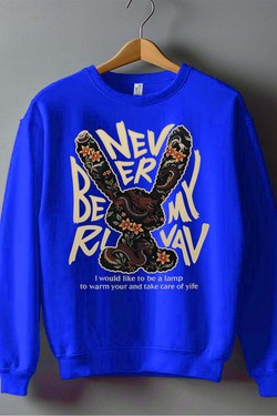 NEVER BE MY R - Sweat Col Rond Homme-BLANC