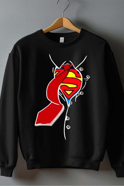 superman EV - Sweat Col Rond Homme-NOIR