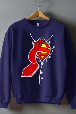 superman EV - Sweat Col Rond Homme-NOIR