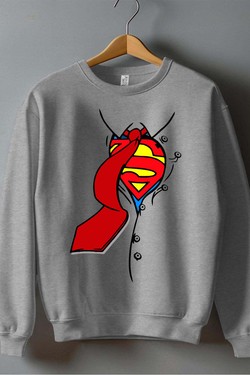 superman EV - Sweat Col Rond Homme-NOIR