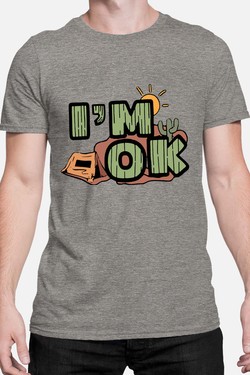 desert im ok - Tshirt Homme-GRIS