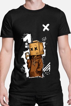 FOLDED BOY - Tshirt Homme-BLEU ROI