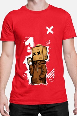 FOLDED BOY - Tshirt Homme-BLEU ROI