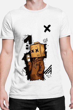 FOLDED BOY - Tshirt Homme-BLEU ROI