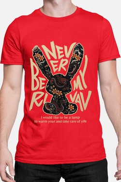 NEVER BE MY R - Tshirt Homme-BLANC