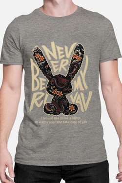 NEVER BE MY R - Tshirt Homme-BLANC