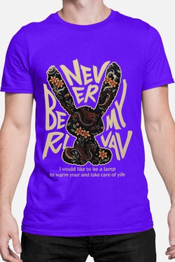 NEVER BE MY R - Tshirt Homme-BLANC
