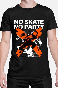 no skate no party - Tshirt Homme-NOIR